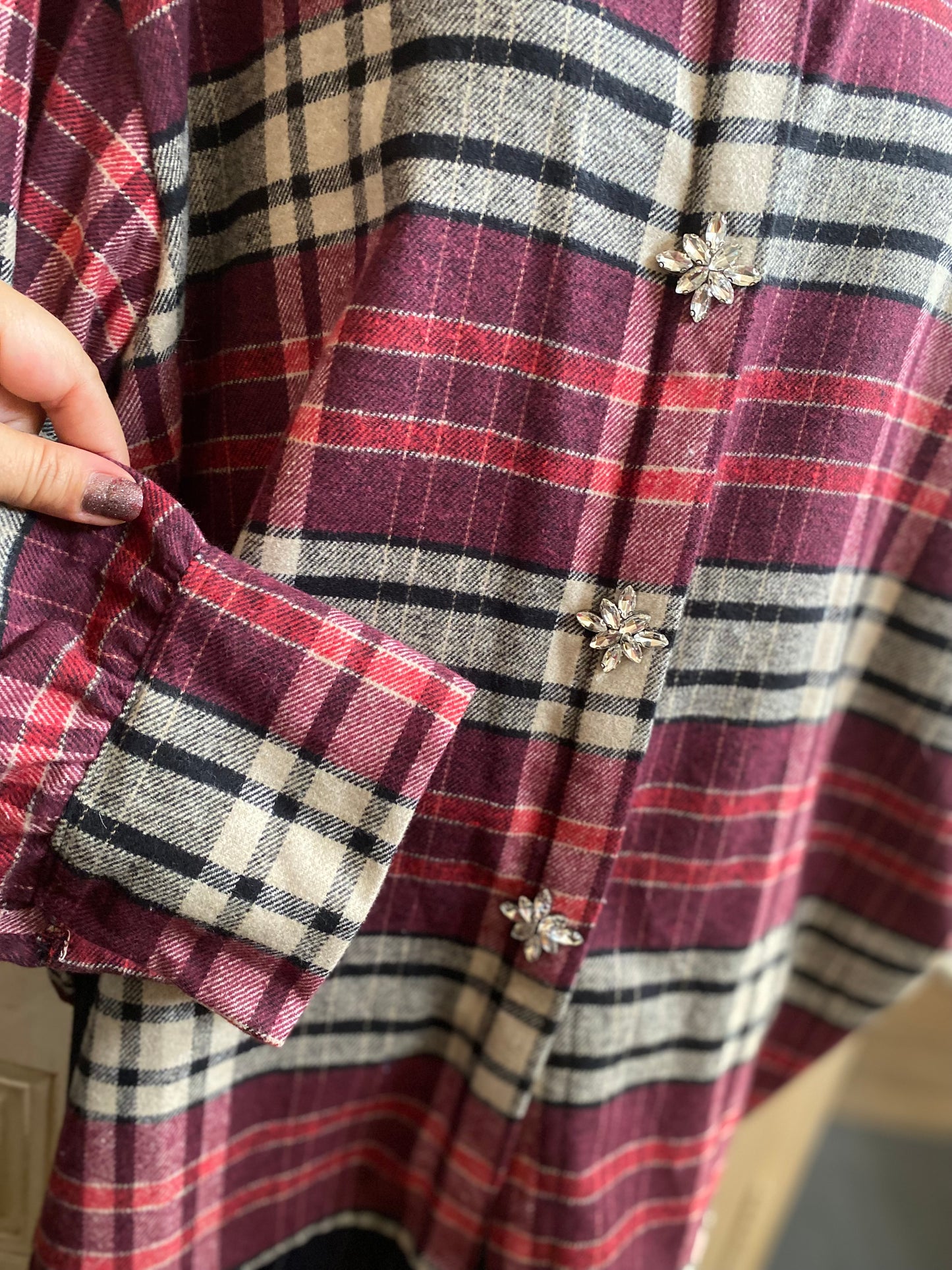 Chemise Etoile bordeaux 40 au 48