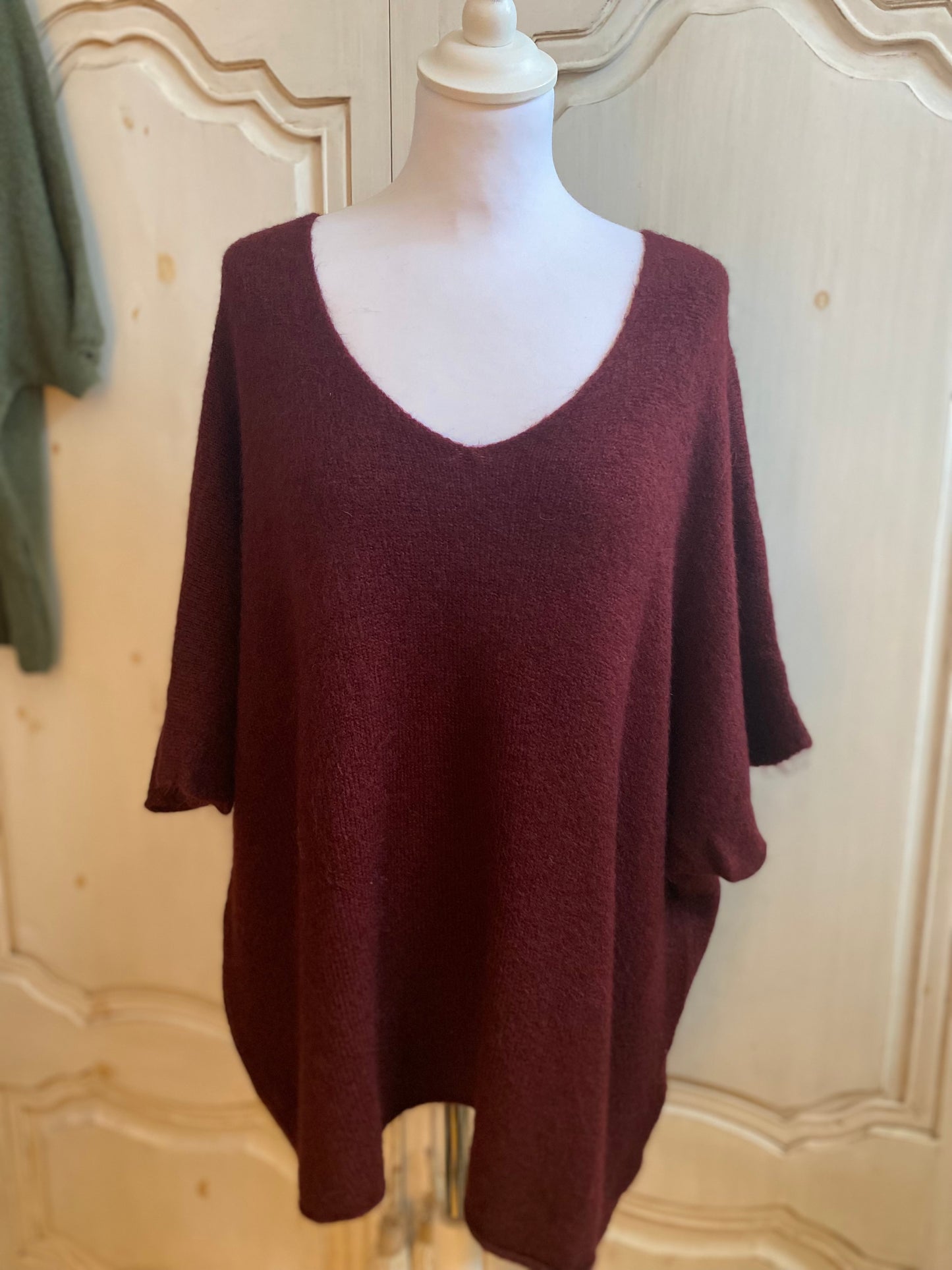 Pull Oversize Bordeaux du 42 au 54