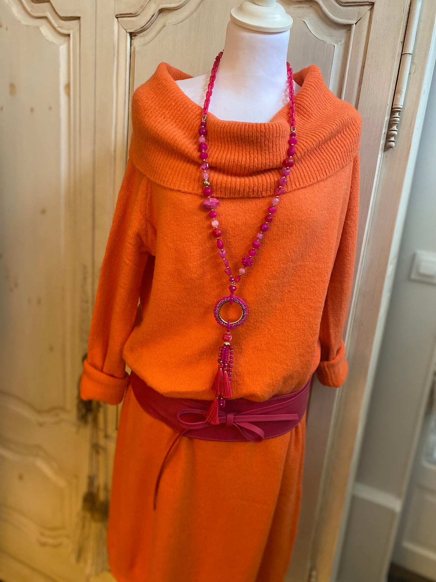 Robe Cassandre orange convient du 40 au 46/48