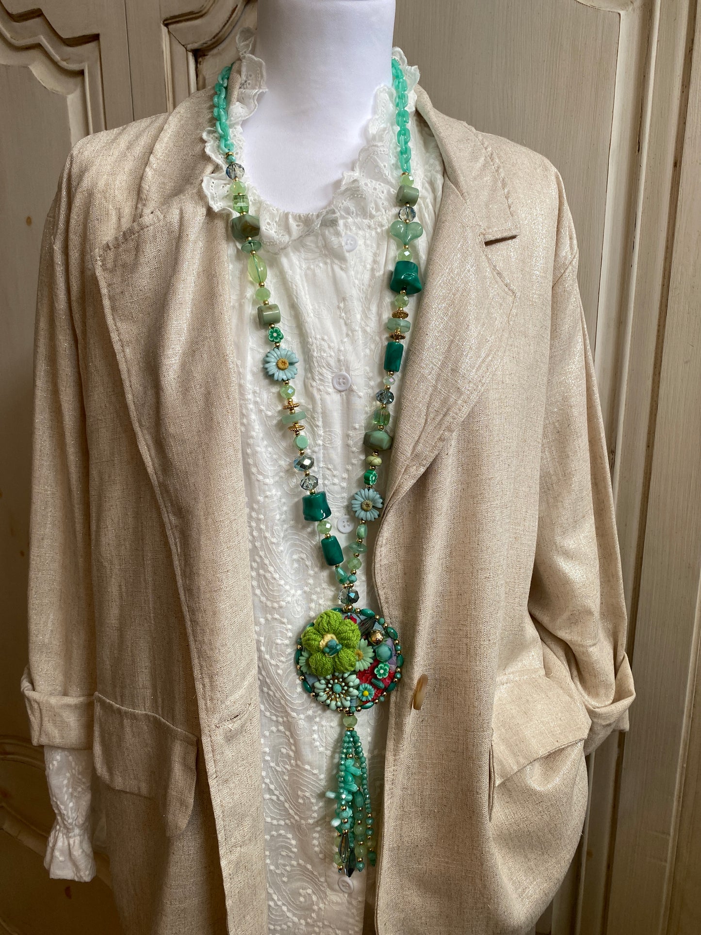 Collier Romance vert