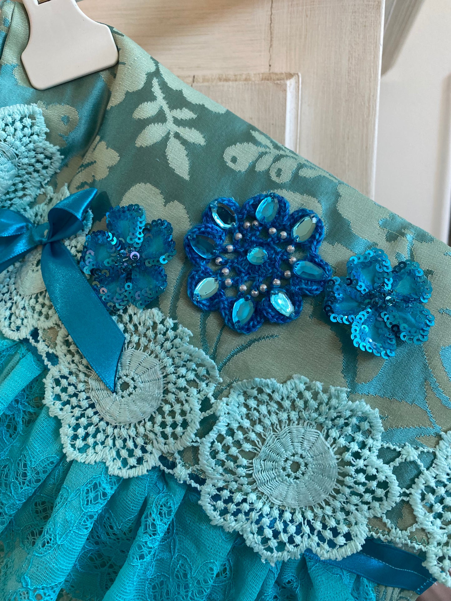 Pochette Taffetas de soie Aqua