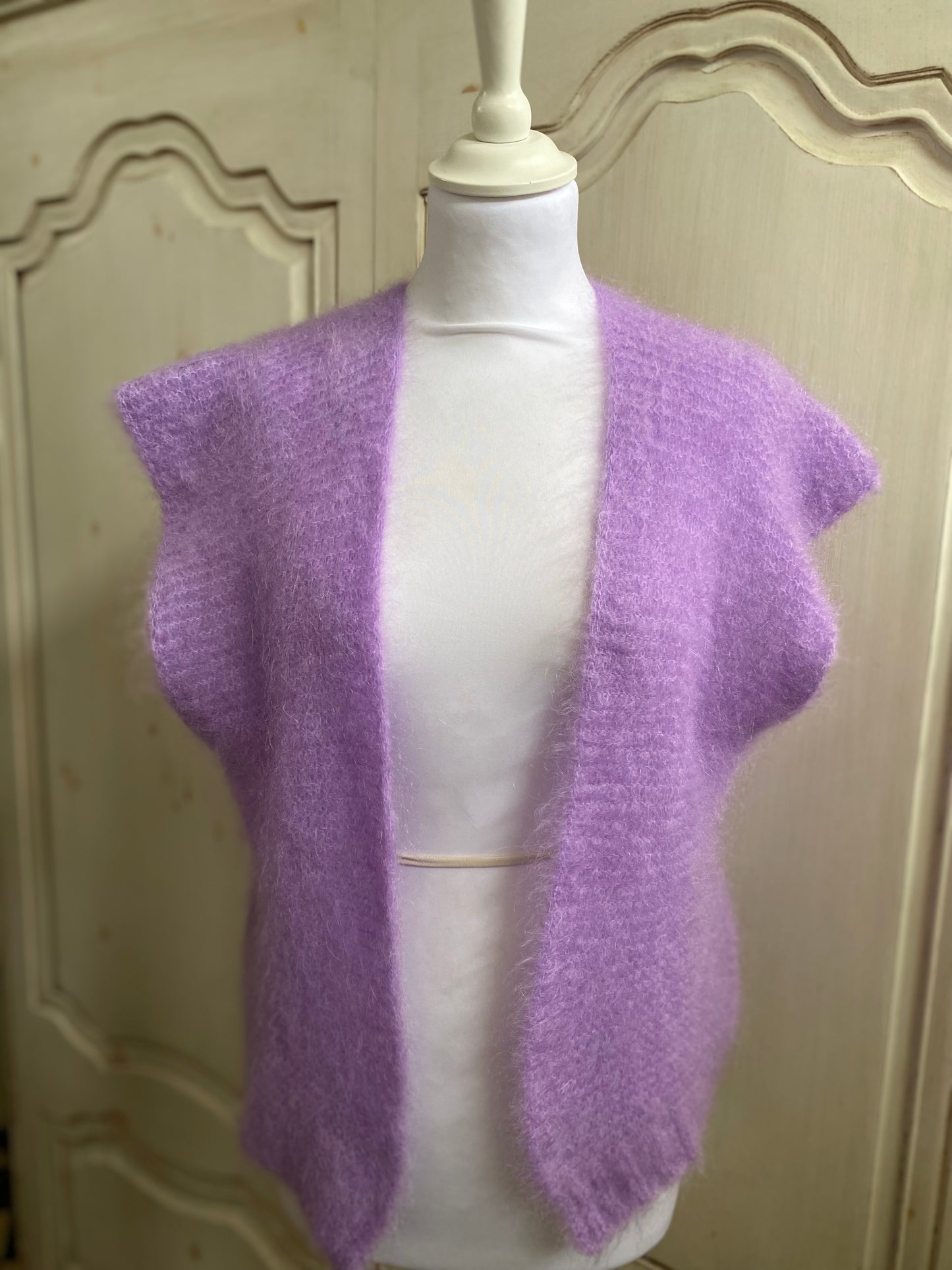 Gilet Suprême de Mohair Lavande