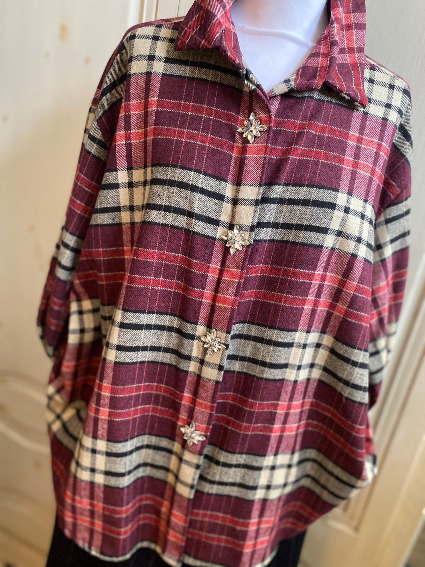 Chemise Etoile bordeaux 40 au 48