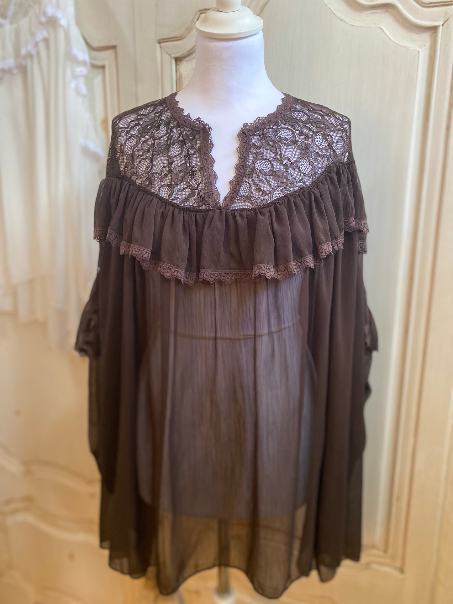 Blouse Nanouchka choco du 42 au 52