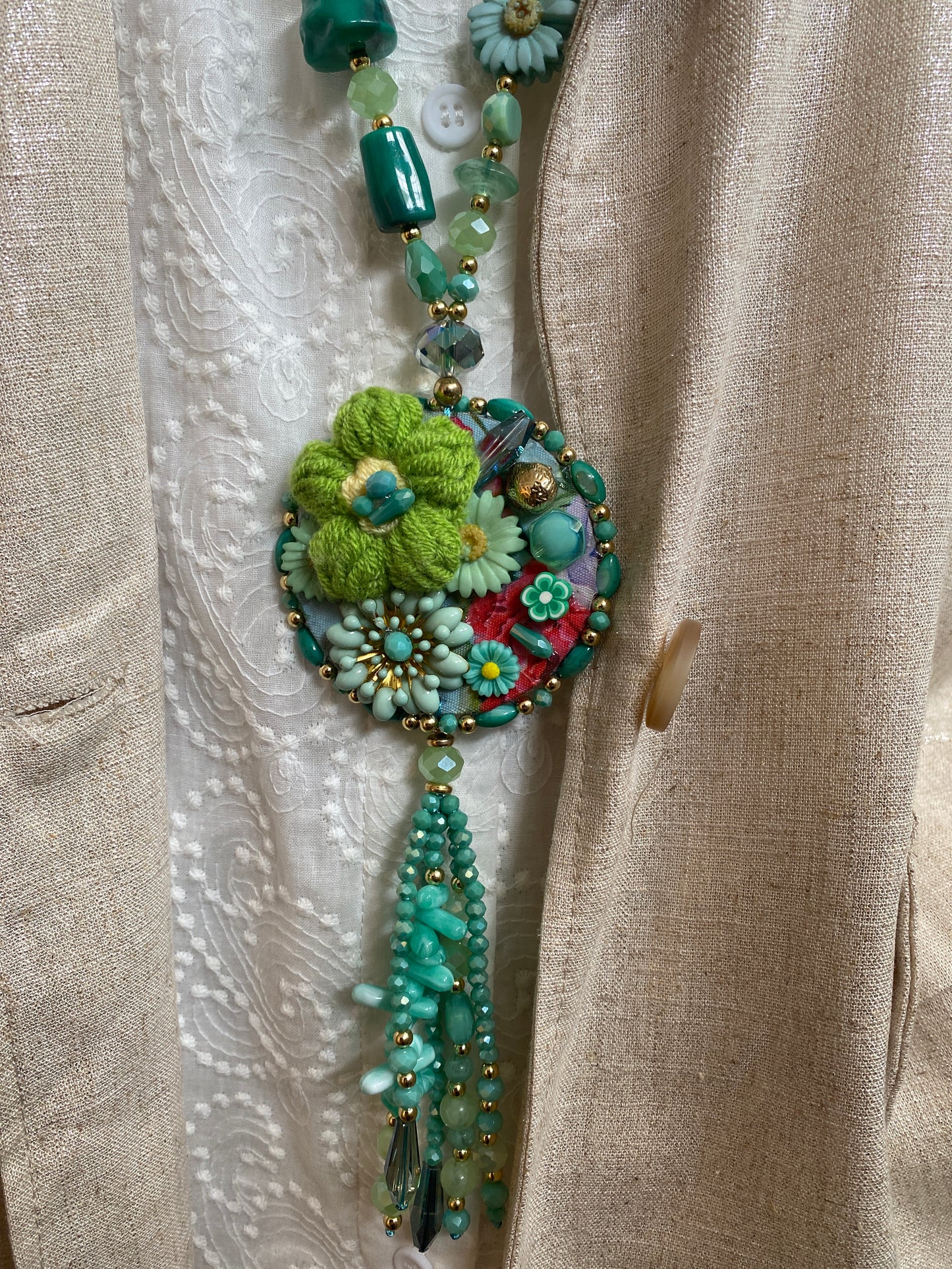 Collier Romance vert