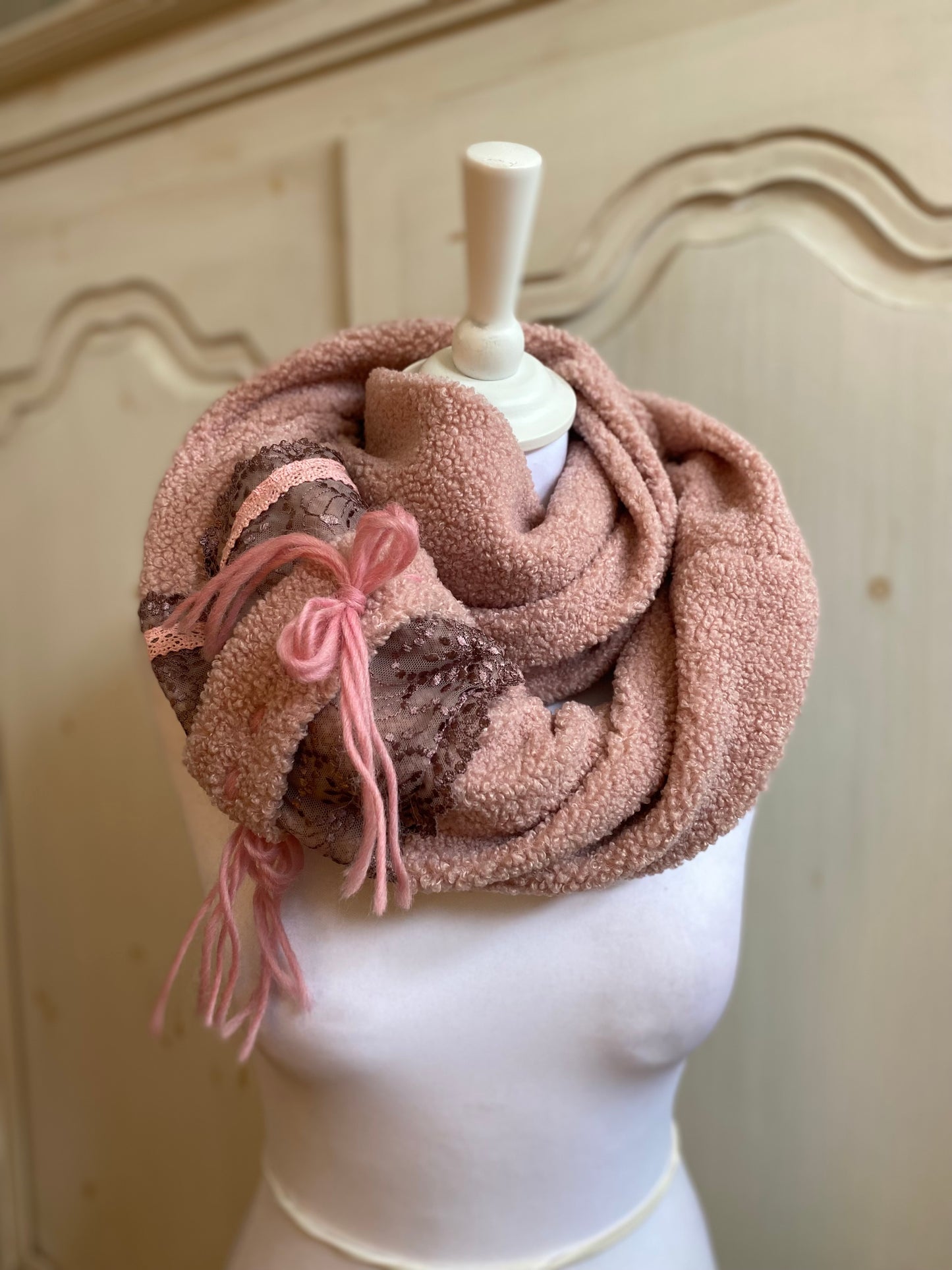 Snood Caprice rose poudré