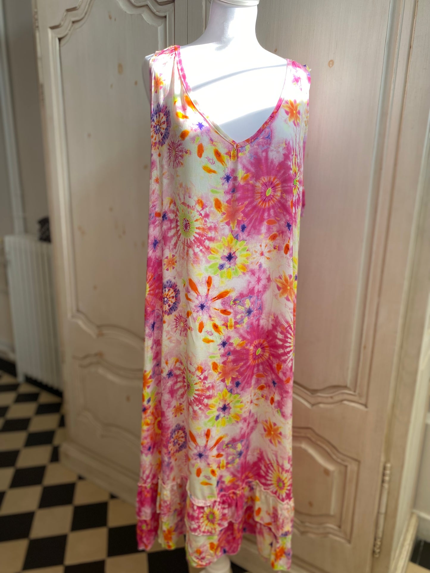 Robe Lisa rose convient du 44 au 54