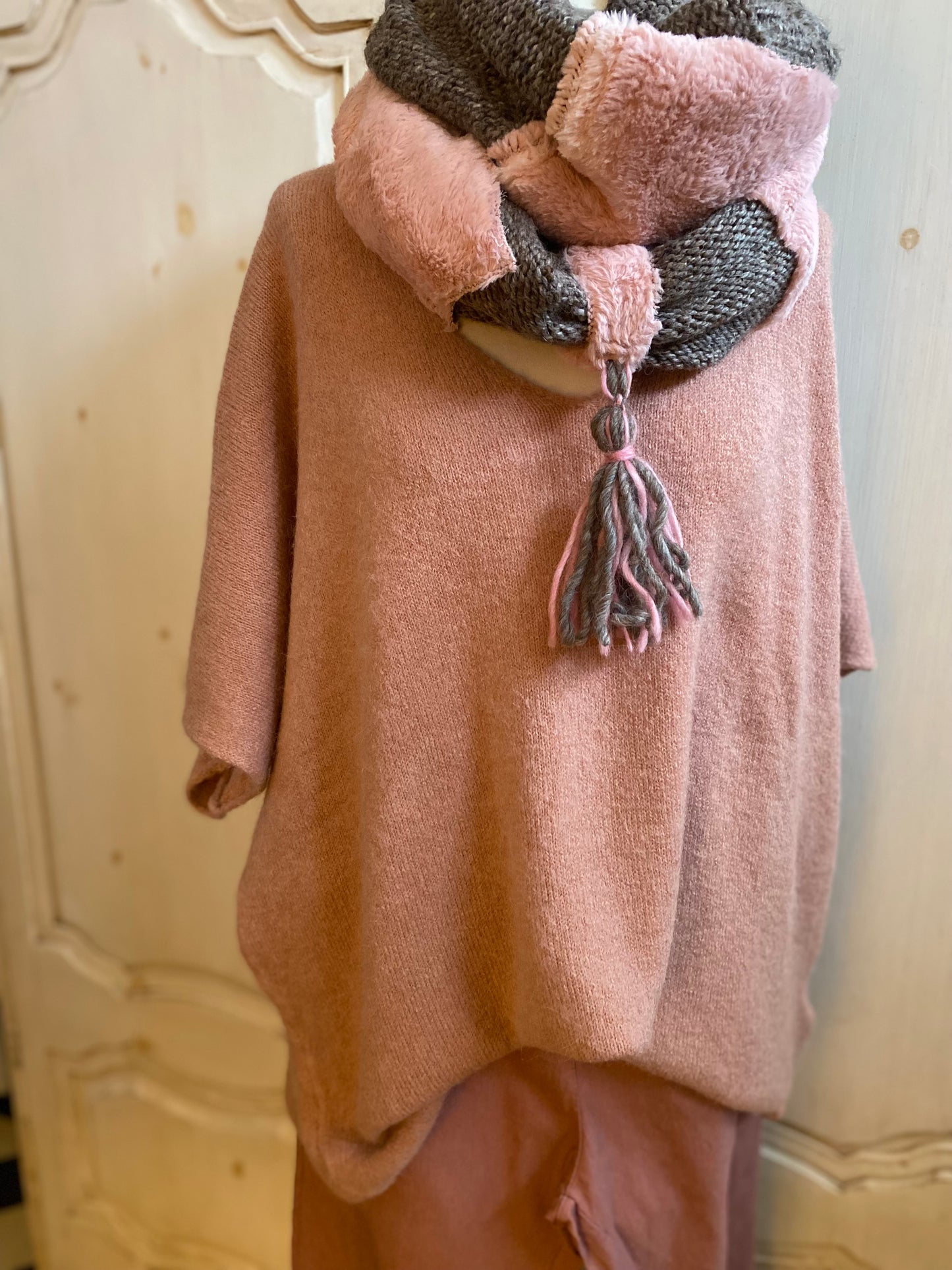 Pull bois de rose convient du 40 au 52