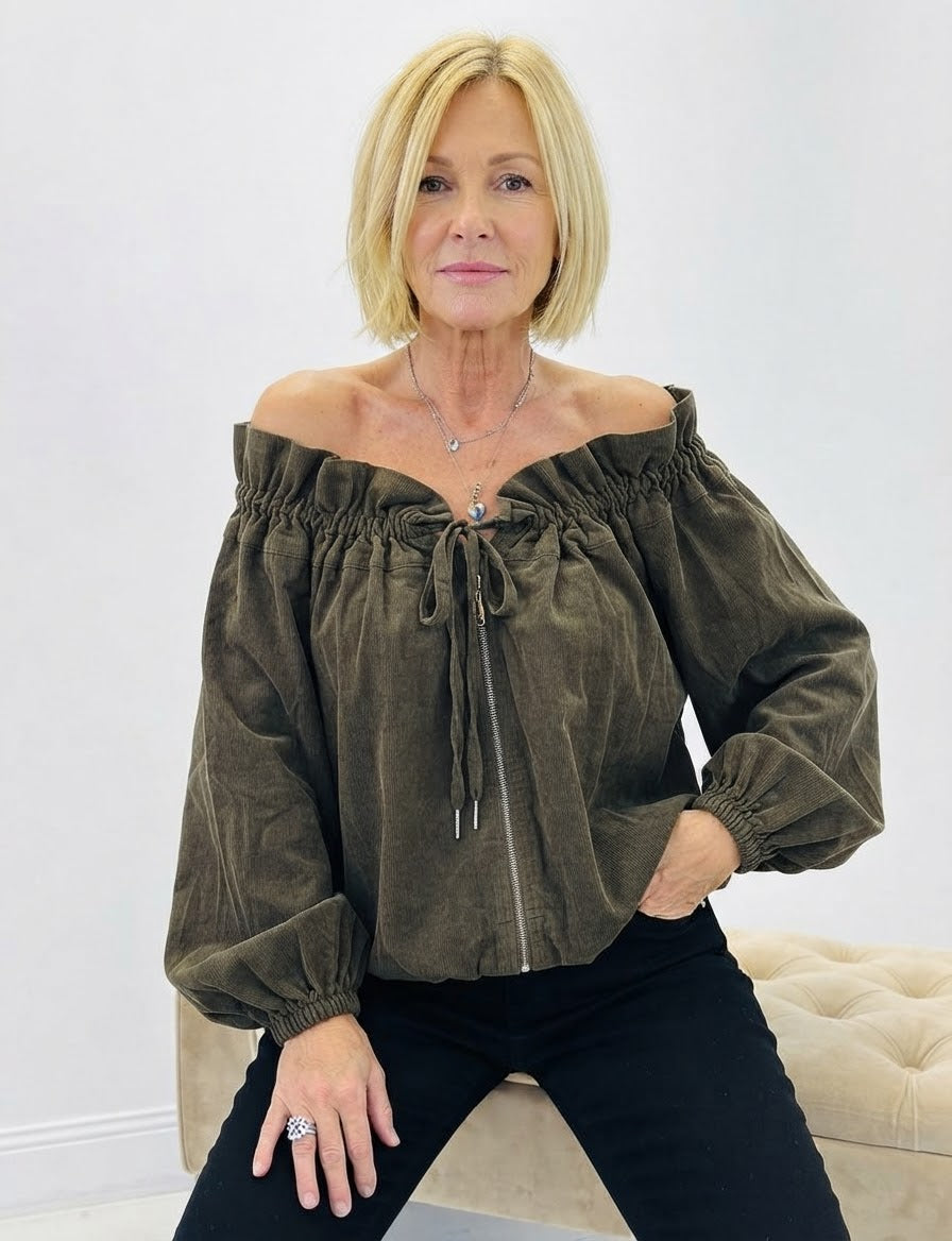 Blouse Lou Kaki du 40 au 46+
