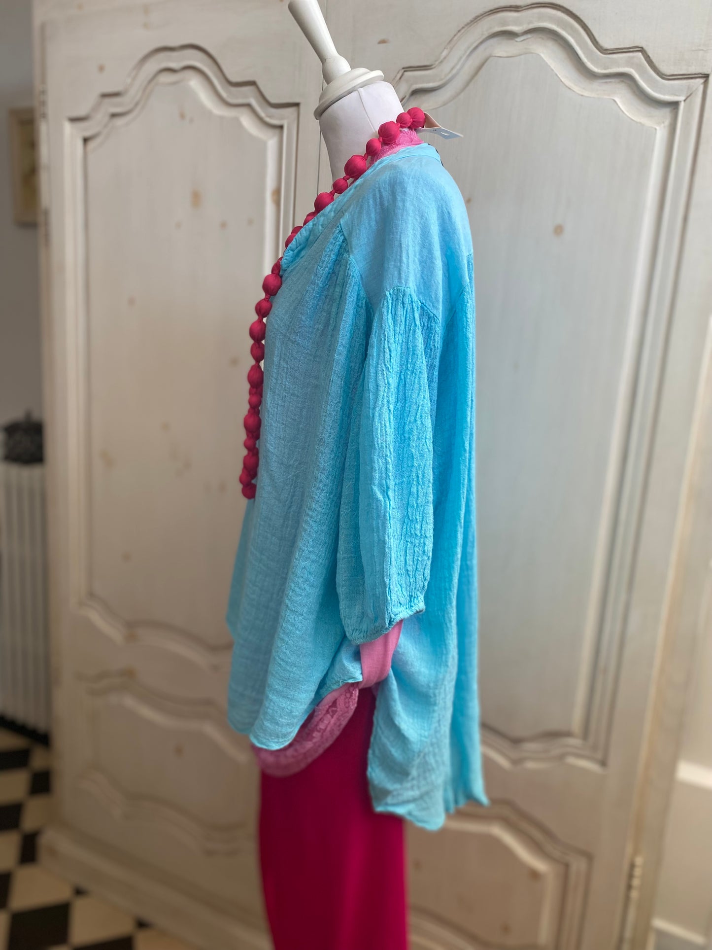 Tunique turquoise convient du 40 au 52