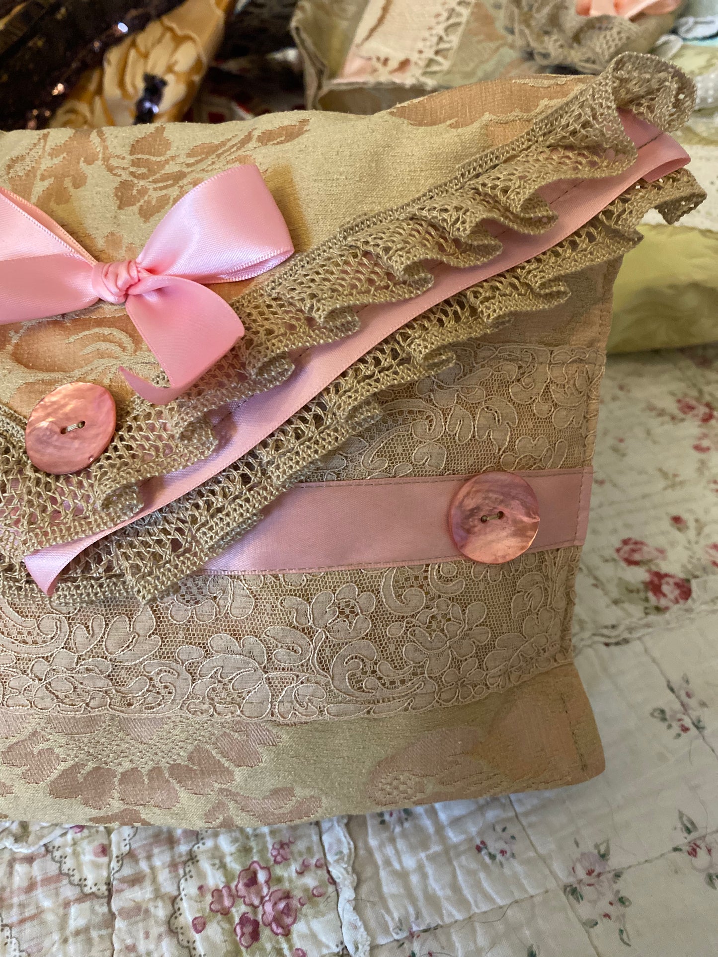 Pochette en Soie épaisse Rosa