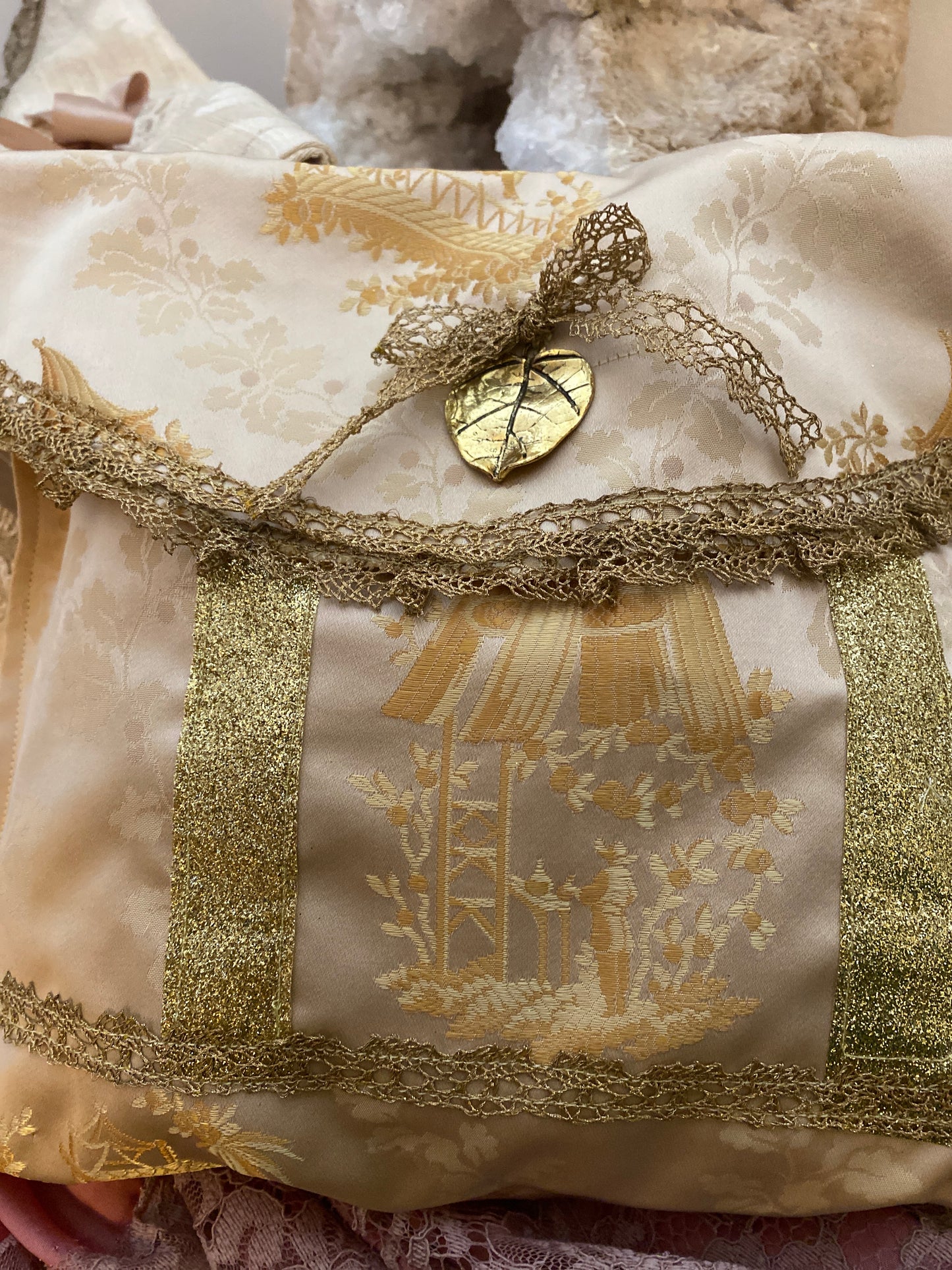 Pochette Taffetas de soie Japon doré