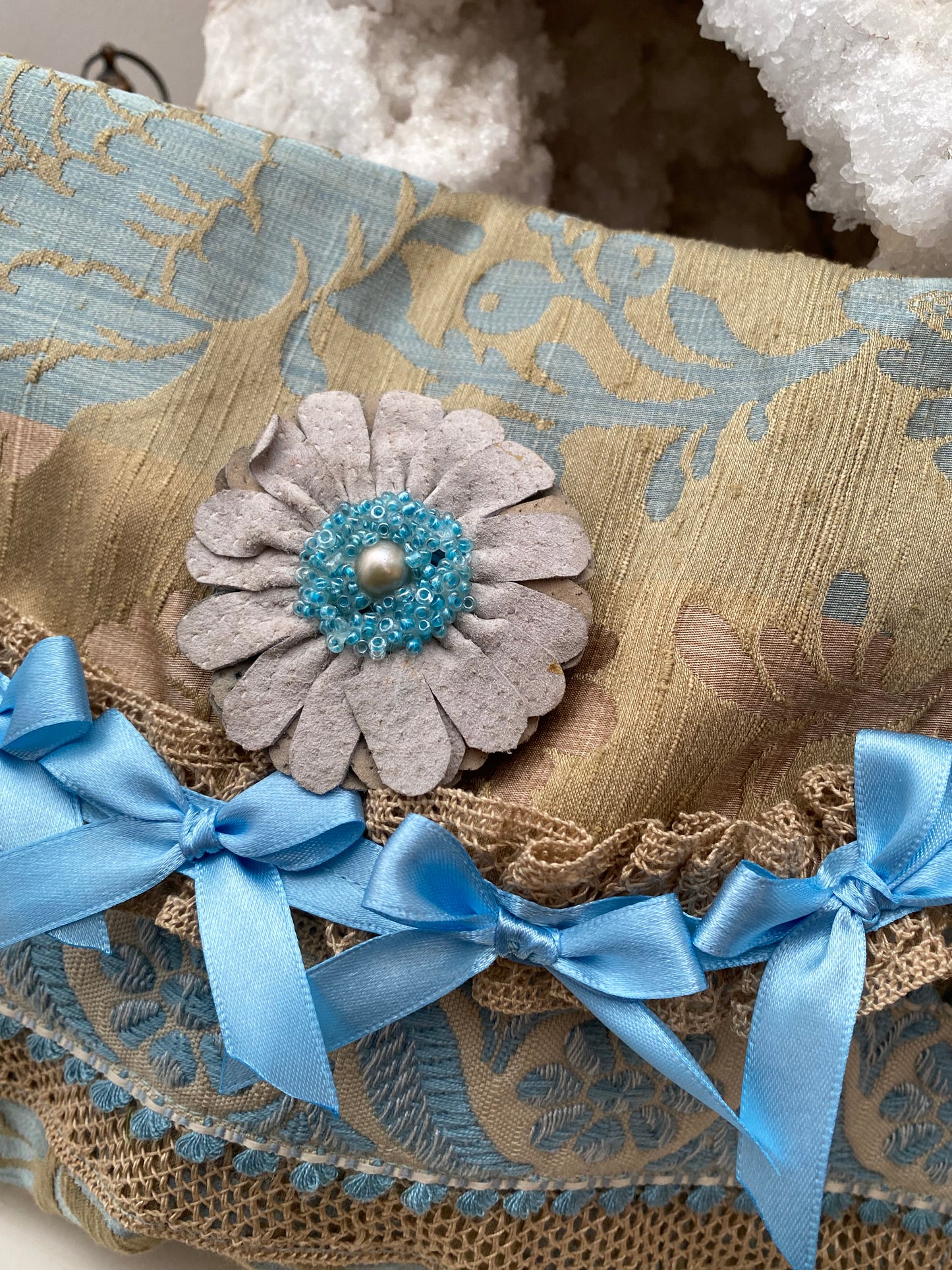 Pochette Taffetas de soie Bleus