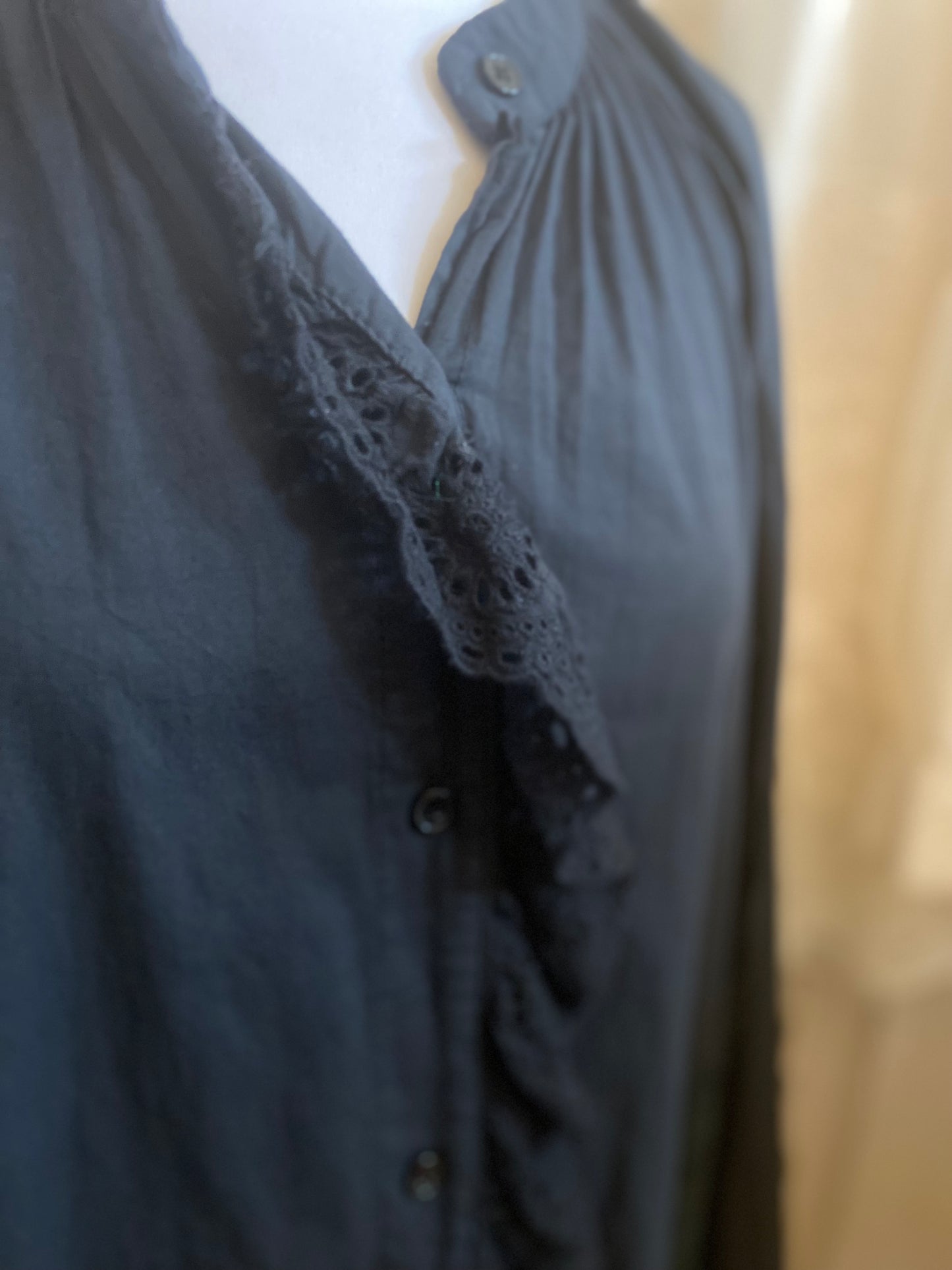 Blouse Bohème noir convient du 42 au 52