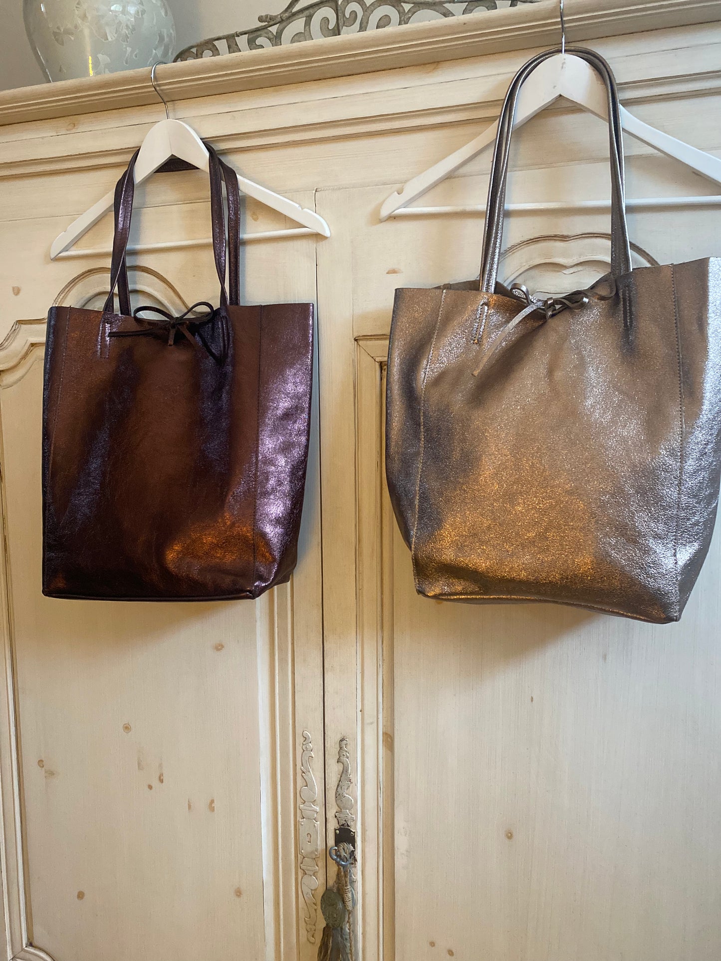 Sac en cuir vachette chocolat glacé