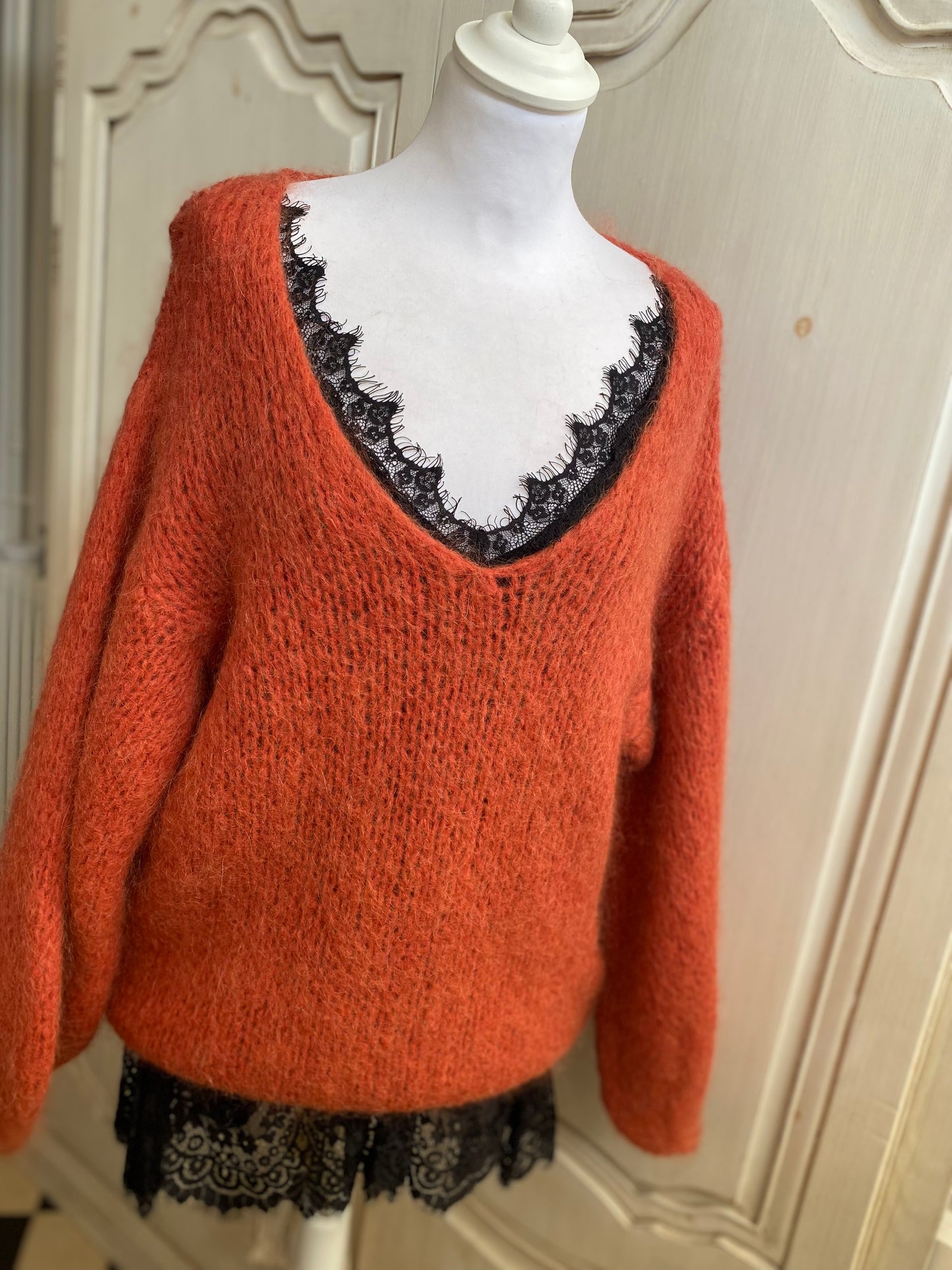 Pull Elise brique du 38 au 46