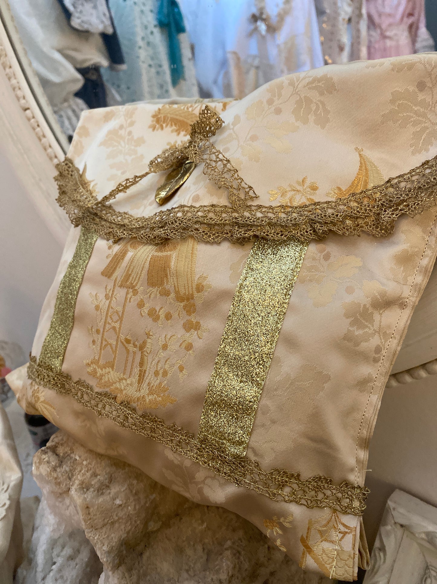 Pochette Taffetas de soie Japon doré