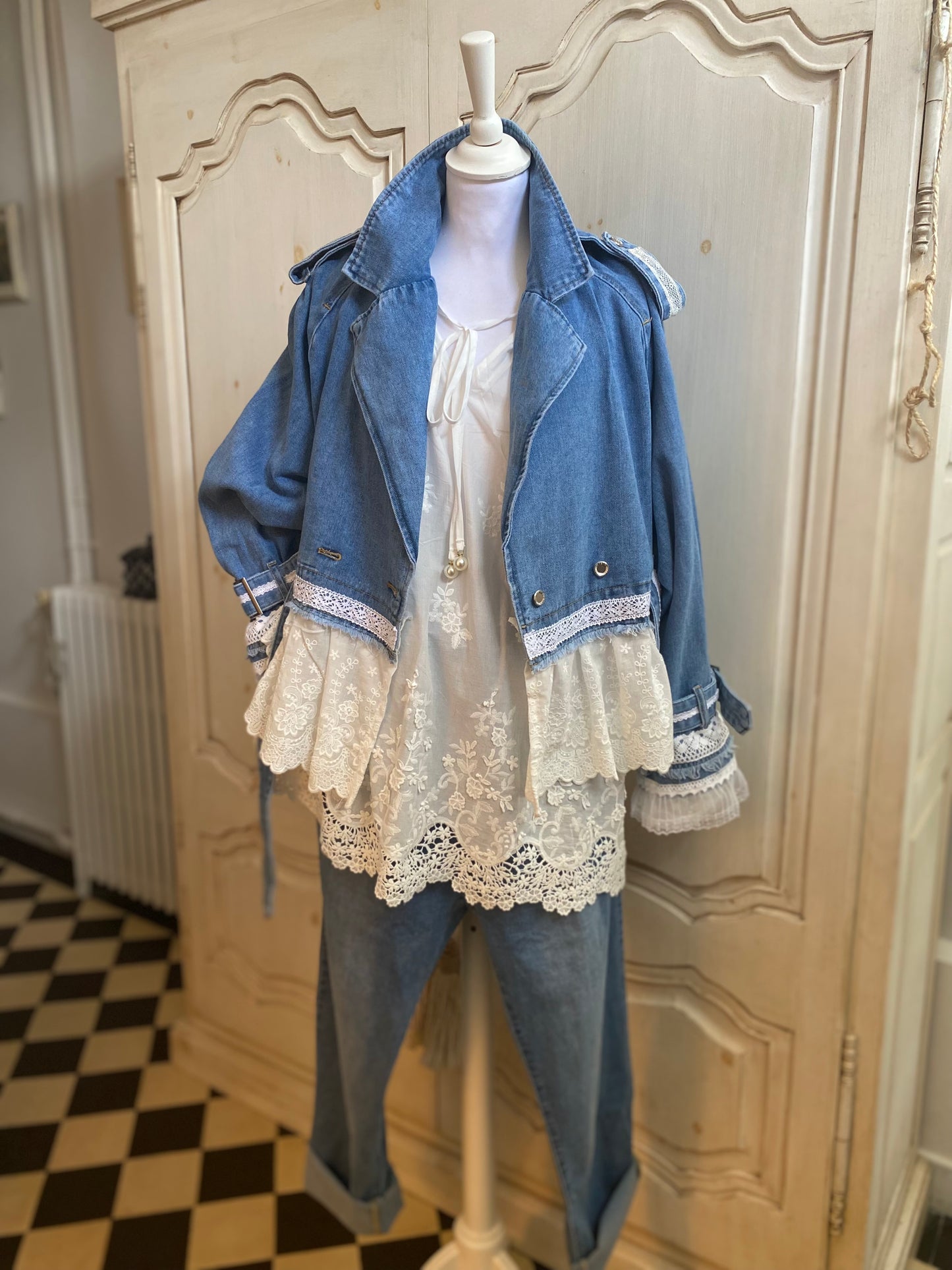 Veste en Jean convient du 40 au 48