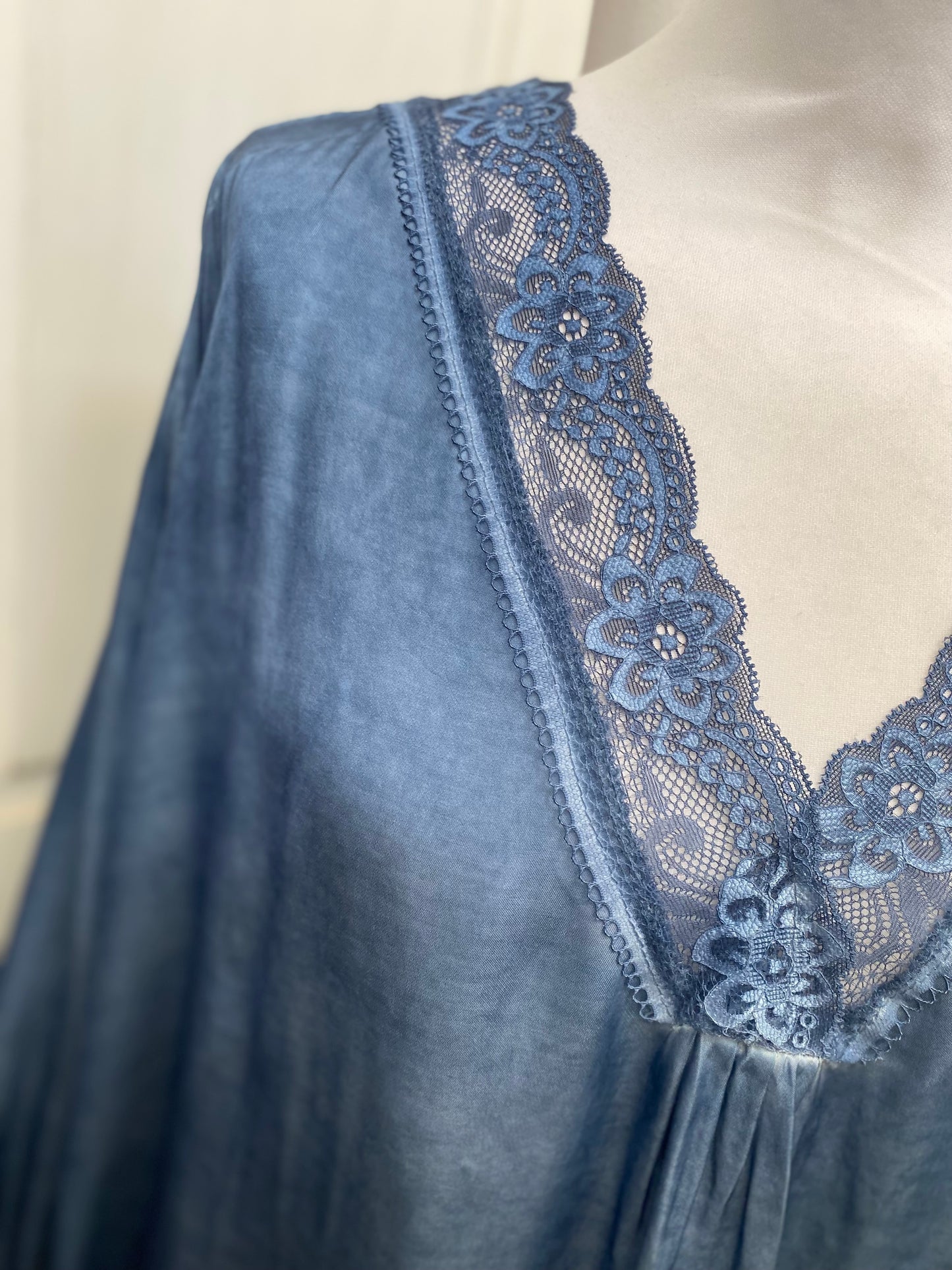 Tunique soie bleu Elisa du 42 au 50