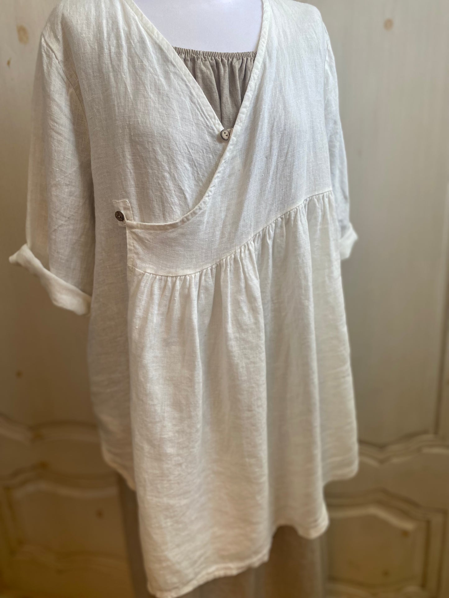 Veste tunique lin Agnès convient du 40 au 44 