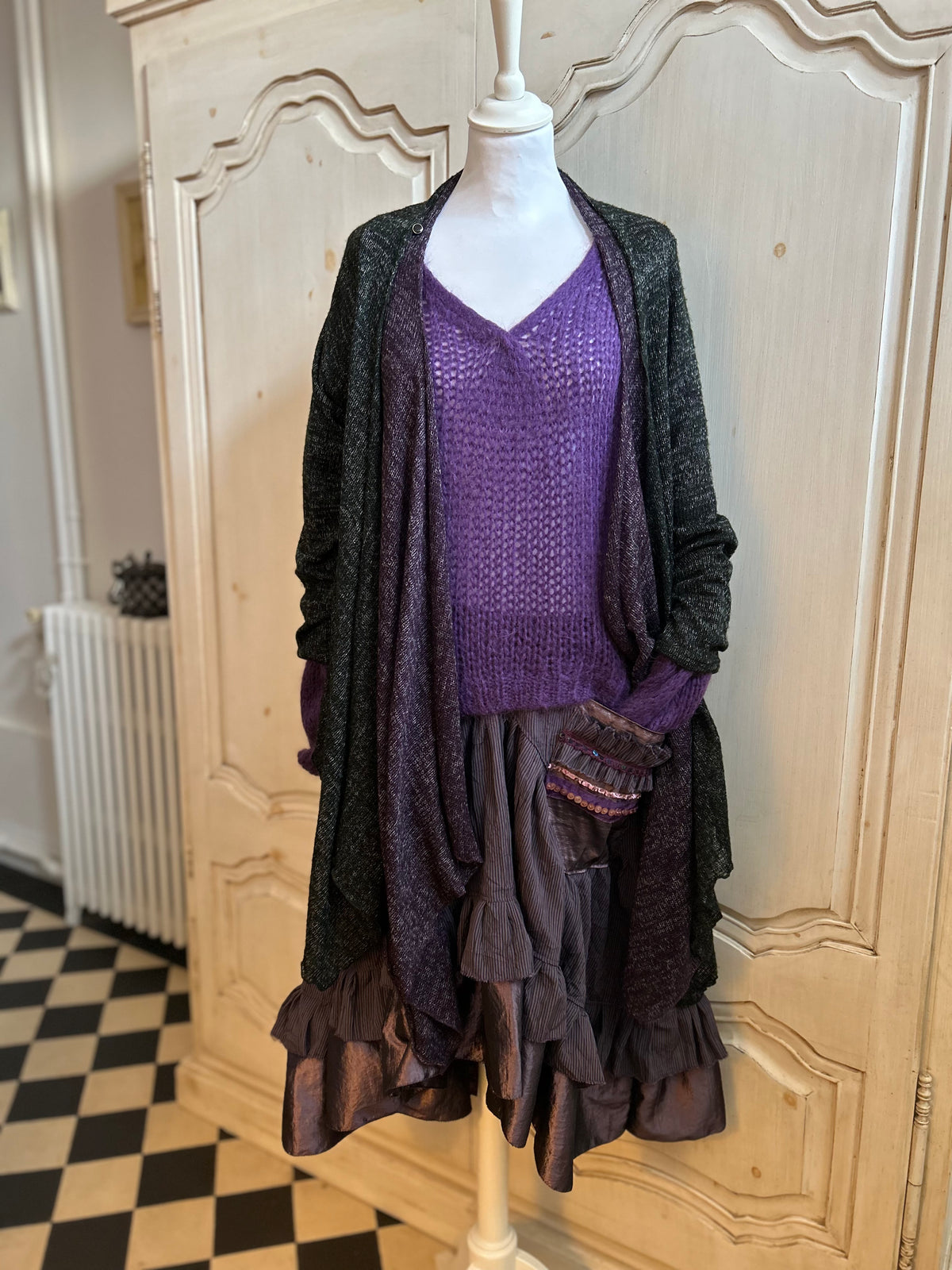 Gilet toile bi colore du 40 au 46