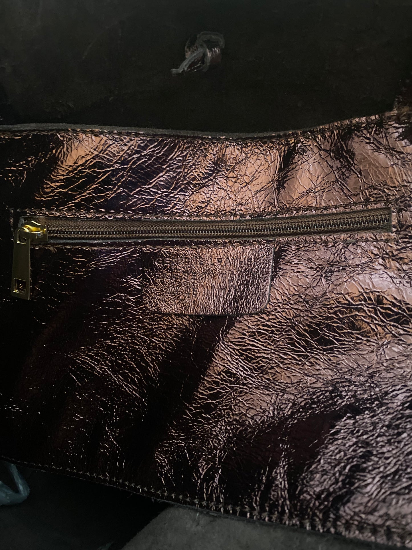 Sac en cuir vachette chocolat glacé