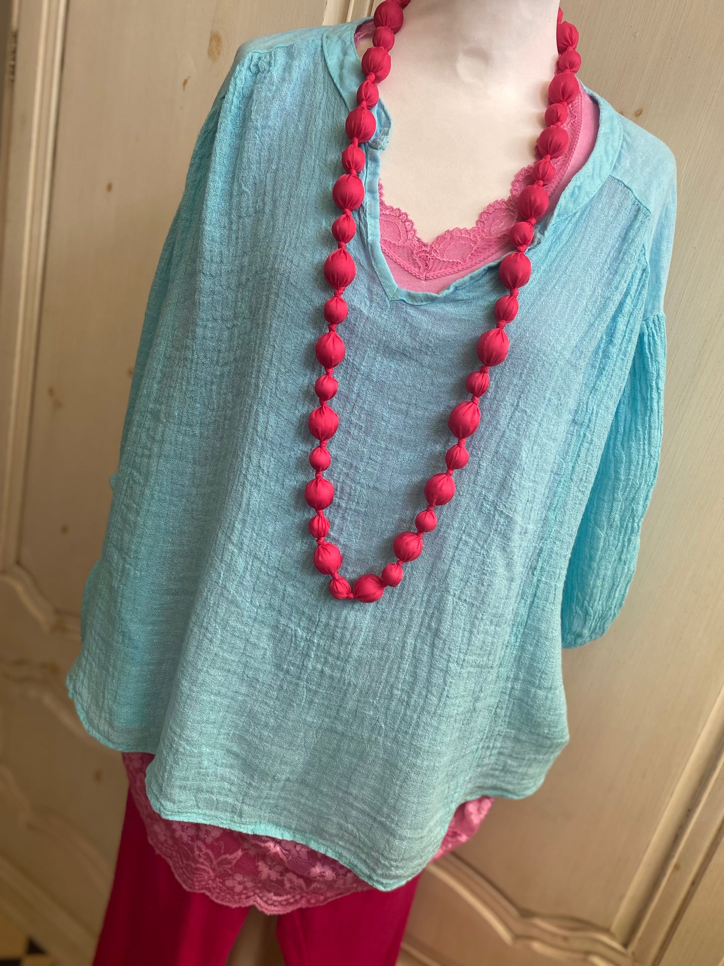 Tunique turquoise convient du 40 au 52