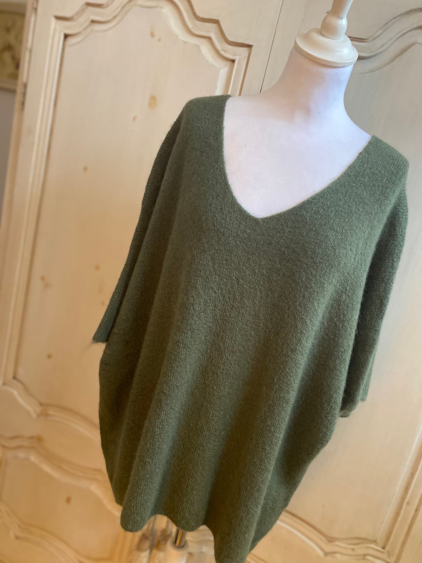 Pull Oversize Kaki du 42 au 54
