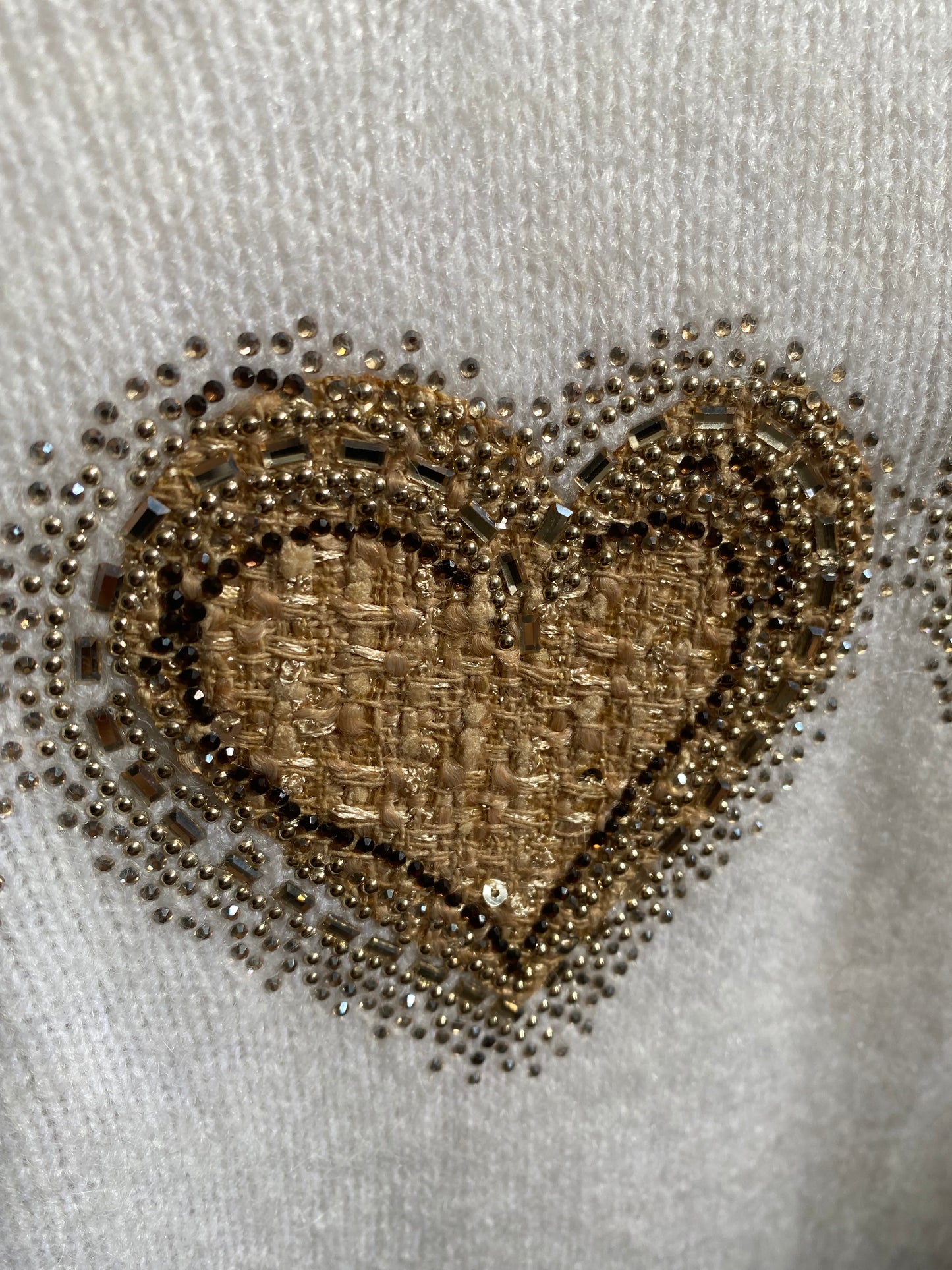 Pull 3 cœur crème du 38 au 46