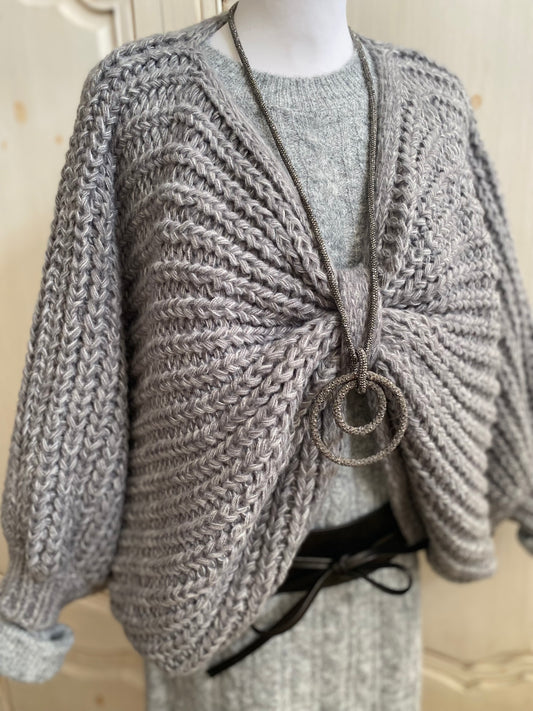 Pull Cœur gris du 40 au 50