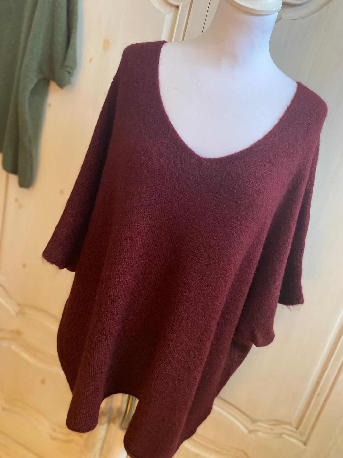 Pull Oversize Bordeaux du 42 au 54