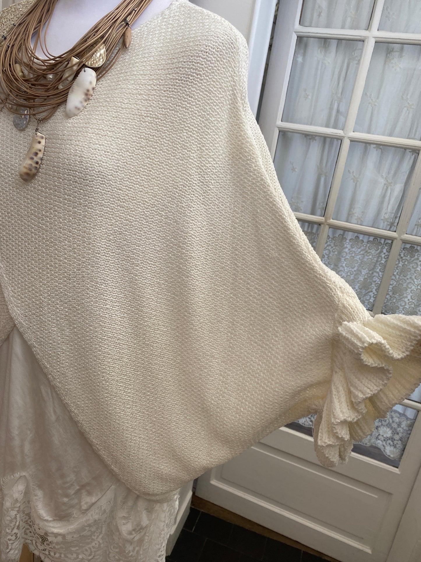 Pull Crème croise TU