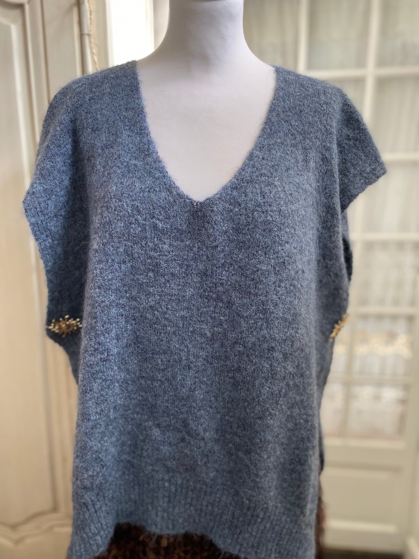 Pull soleil bleu du 40 au 48