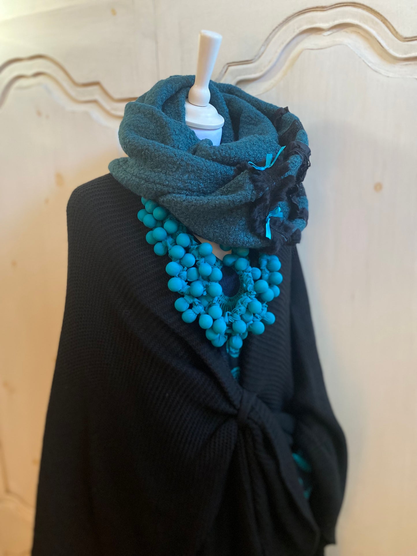 Snood bleu canard