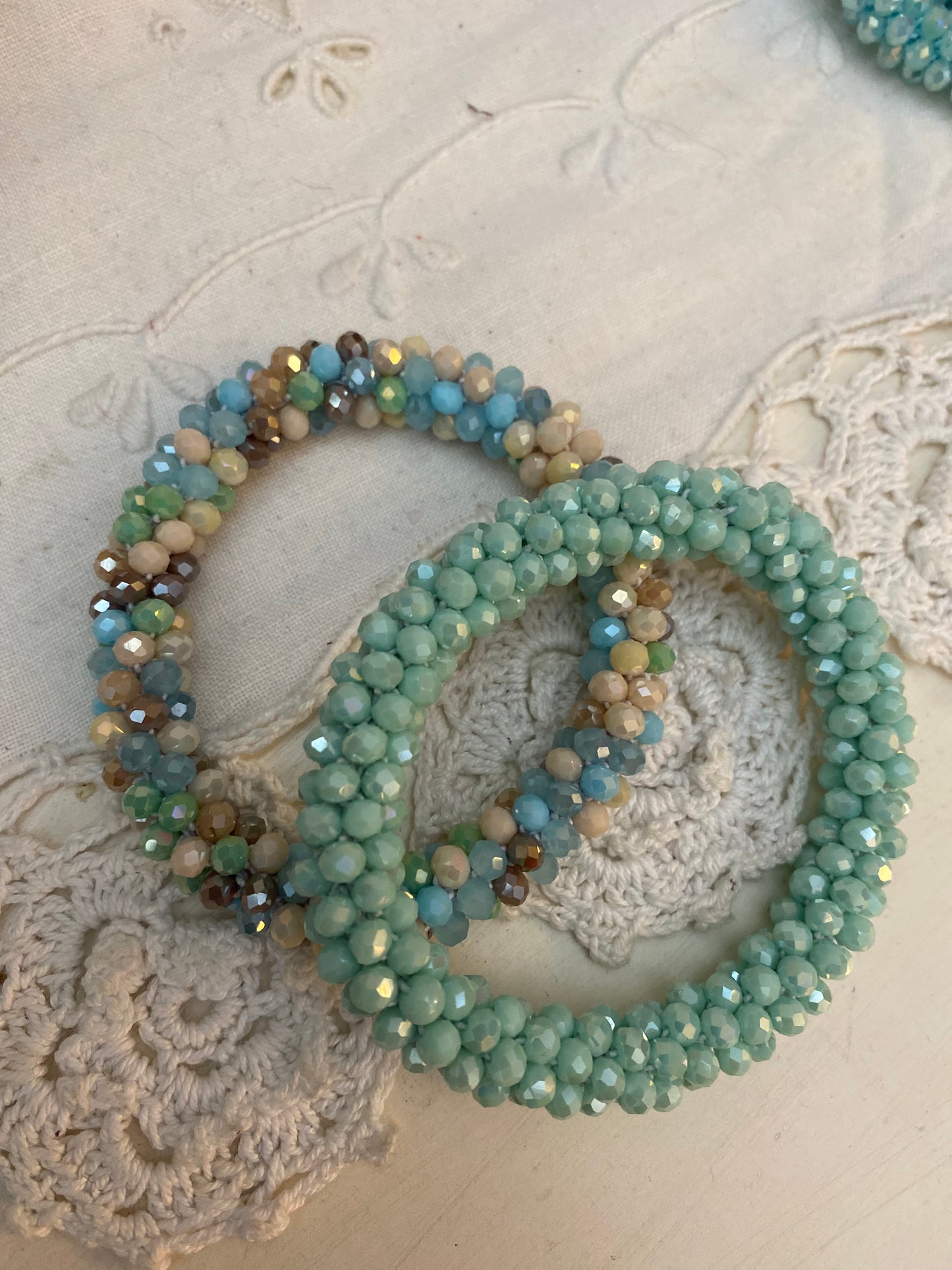 Bracelet torsadé duo Aqua