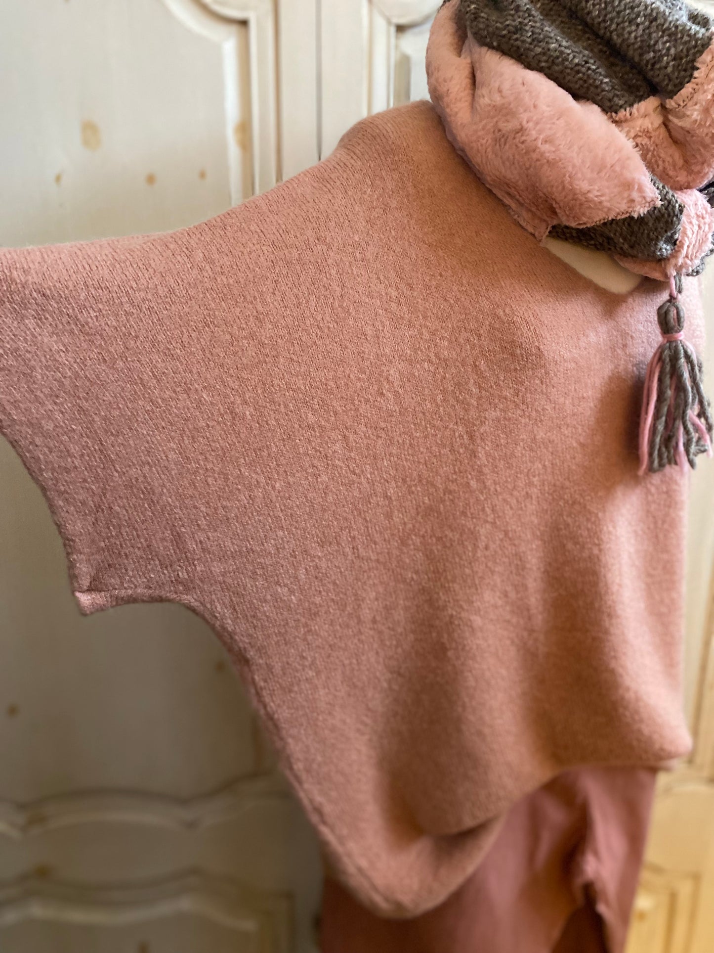 Pull bois de rose convient du 40 au 52