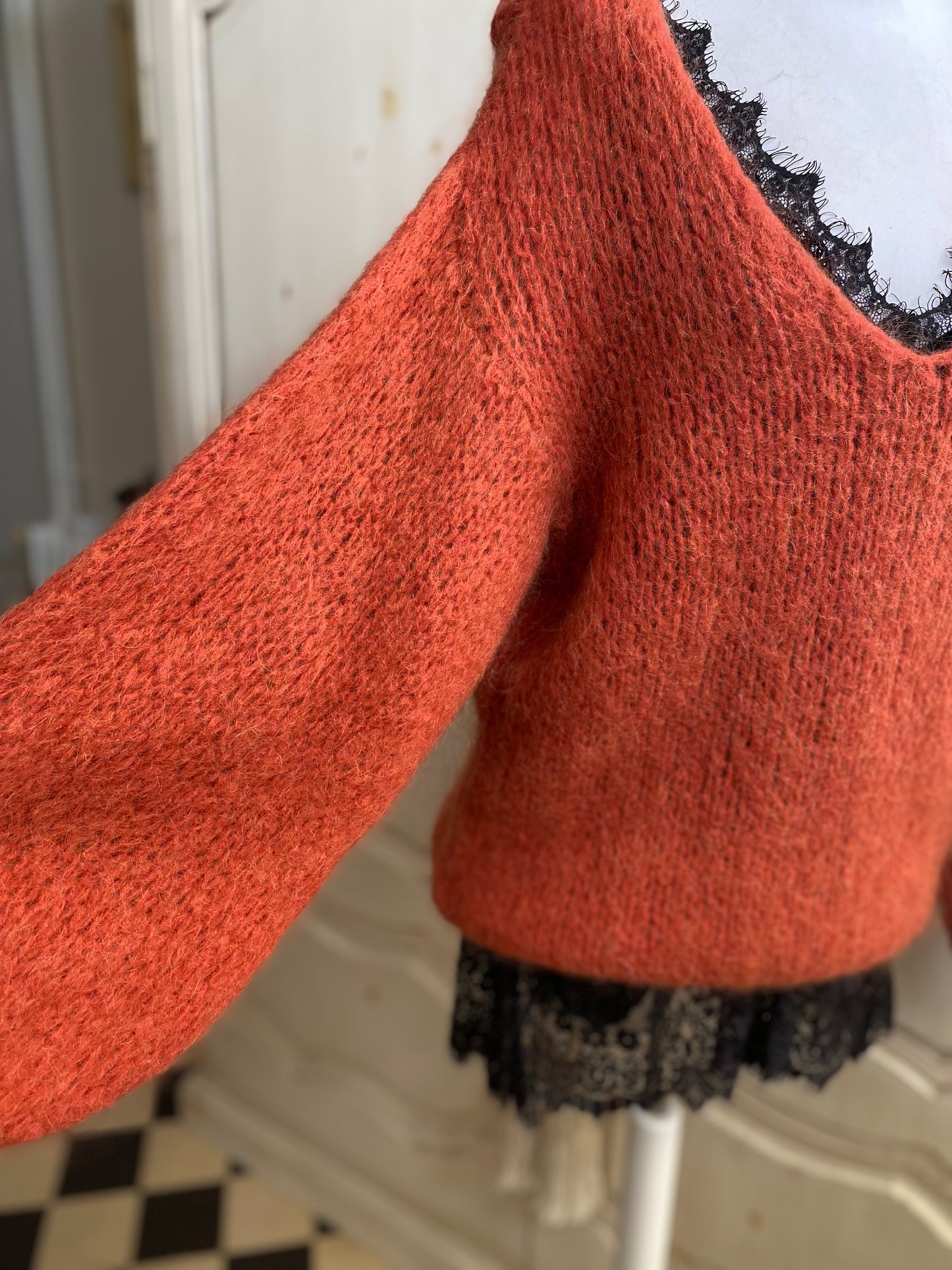 Pull Elise brique du 38 au 46