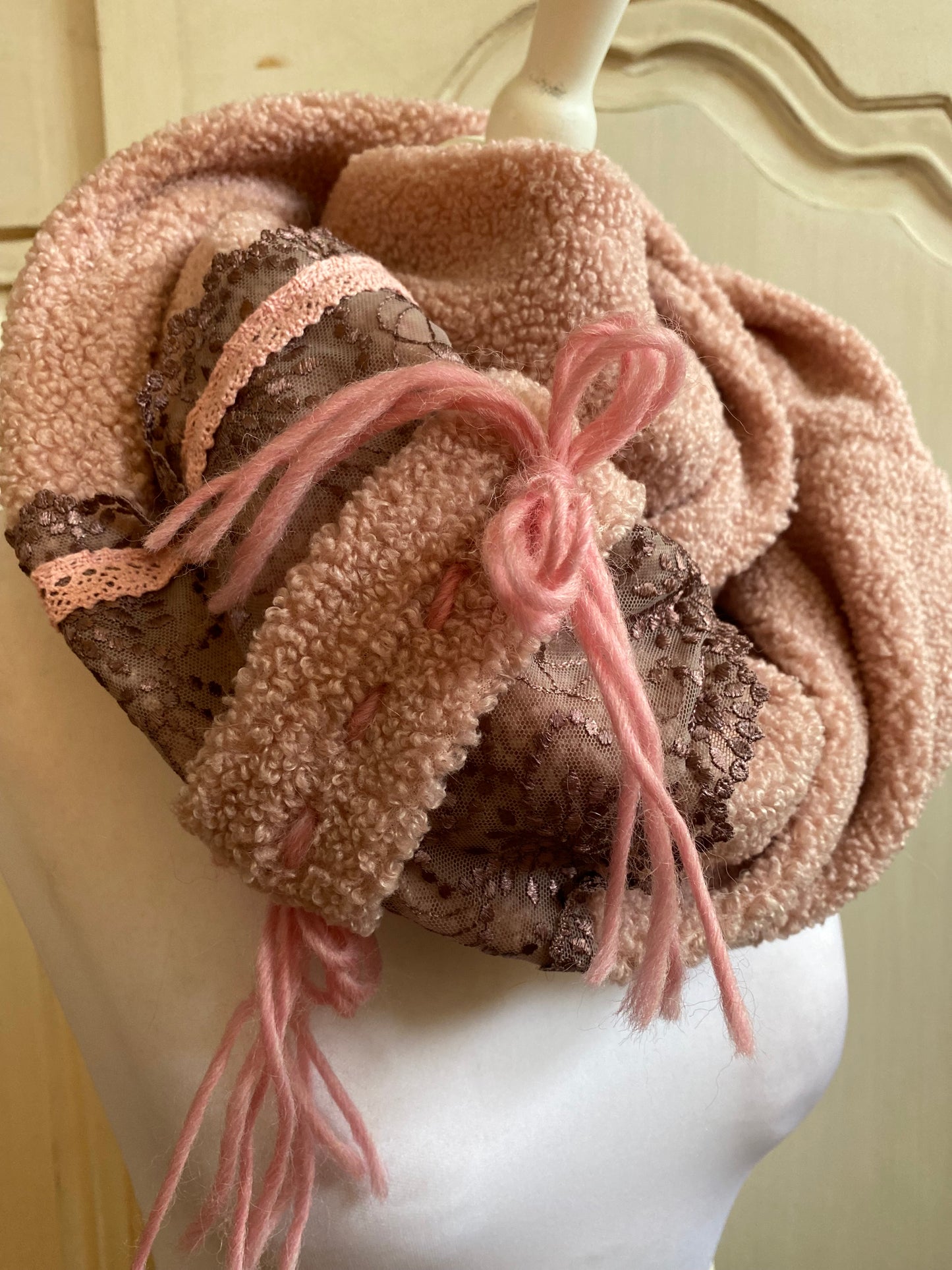 Snood Caprice rose poudré