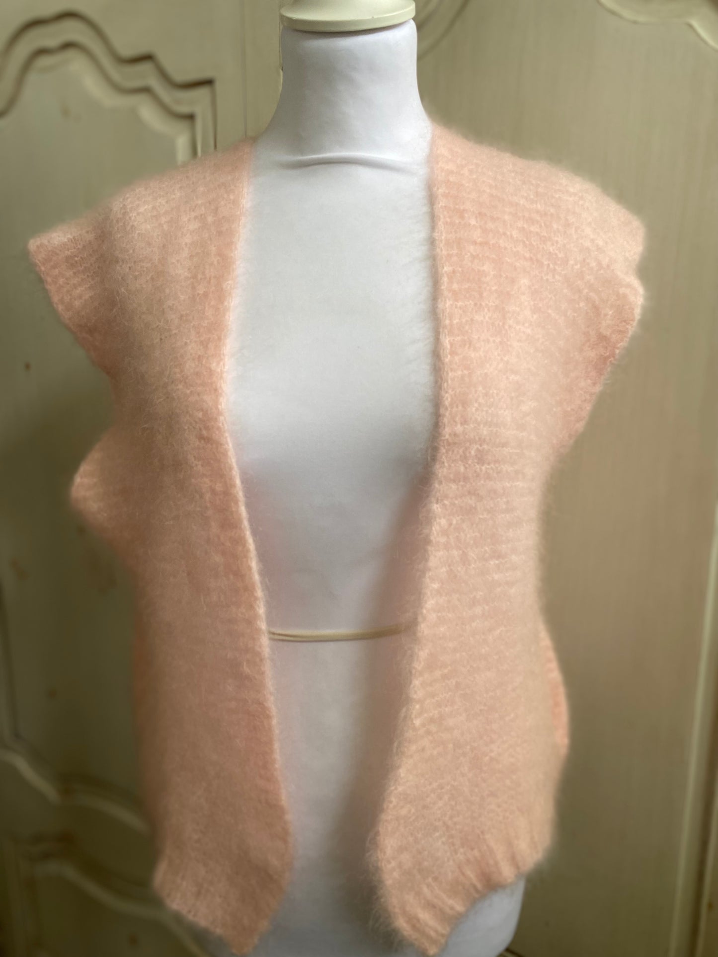 Gilet Suprême de Mohair Rose