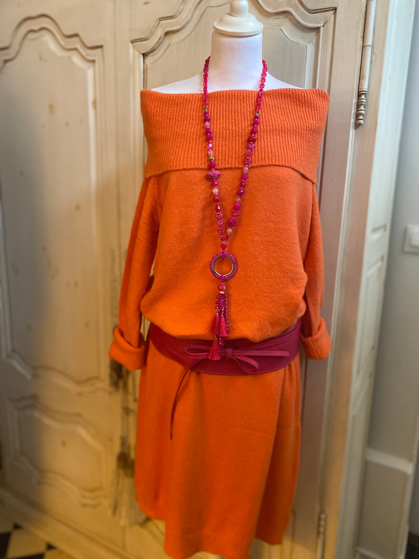 Robe Cassandre orange convient du 40 au 46/48
