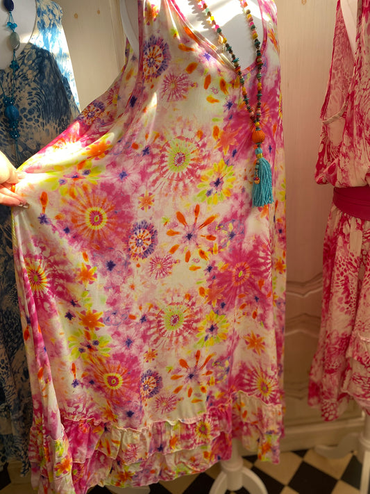 Robe Lisa rose convient du 44 au 54