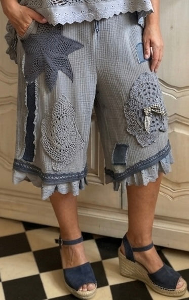 Short Lili bleu convient du 42 au 48