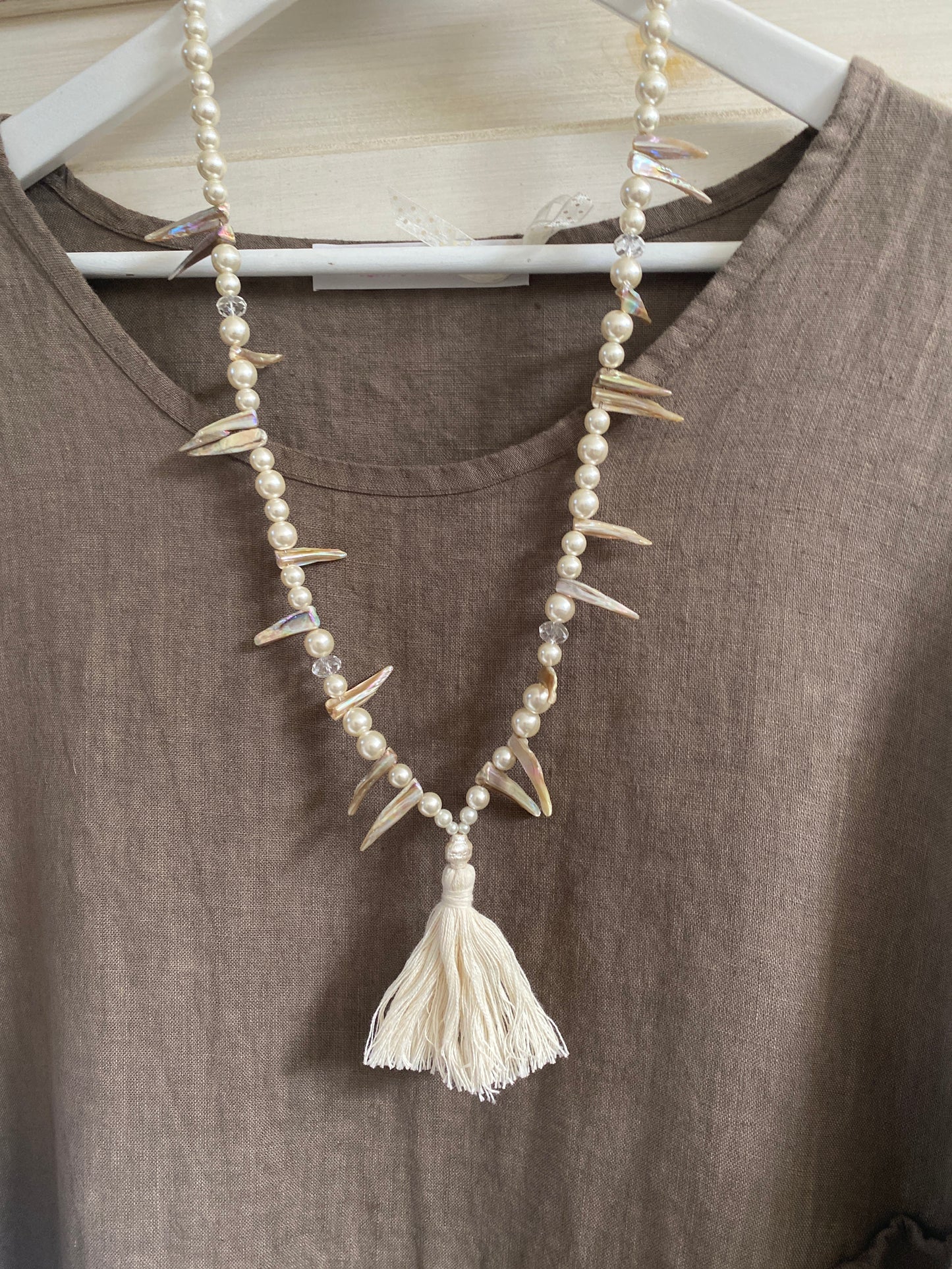 Collier perles et nacre