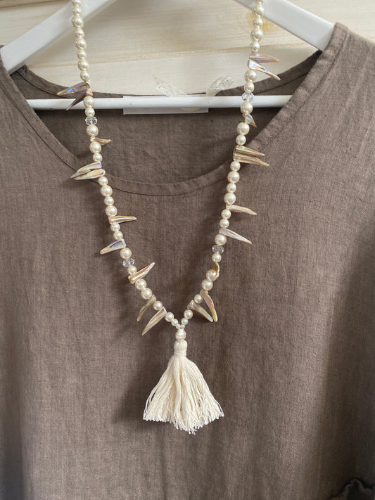 Collier perles et nacre