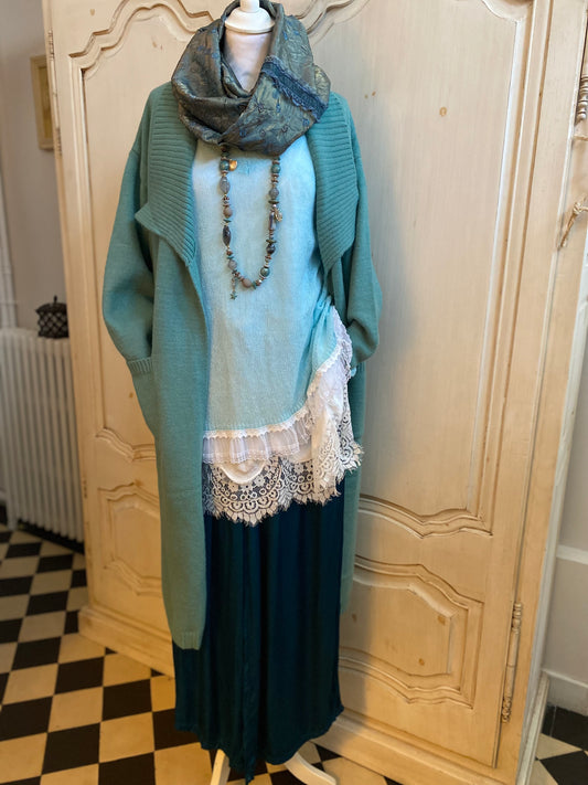 Gilet Céladon Monica du 38 au 46+