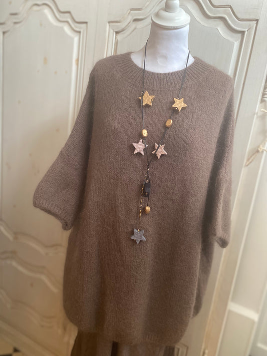 Pulls Chou taupe oversize