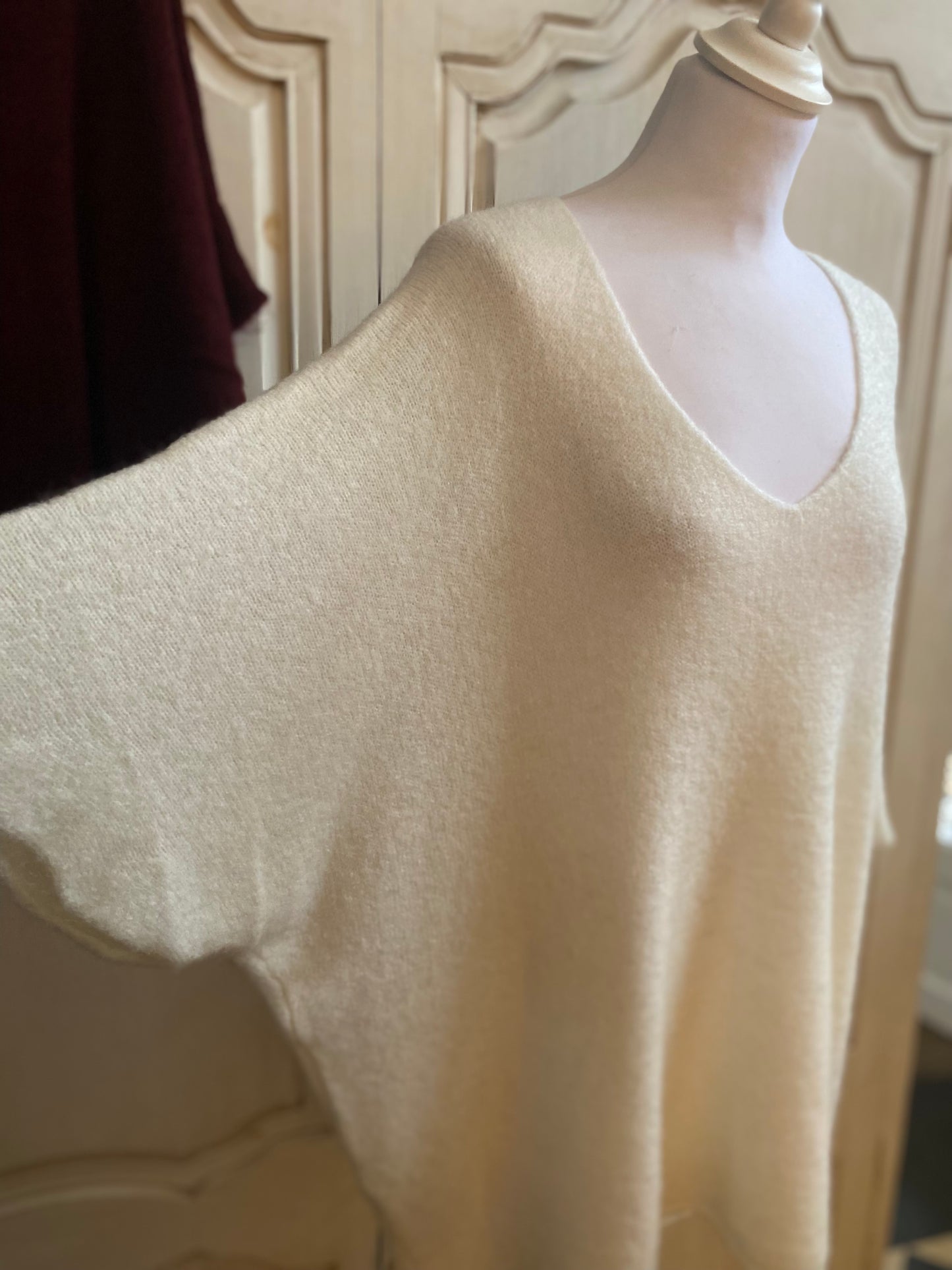 Pull Oversize Crème du 42 au 54