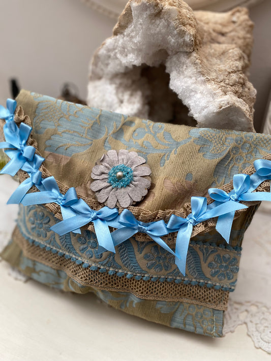 Pochette Taffetas de soie Bleus
