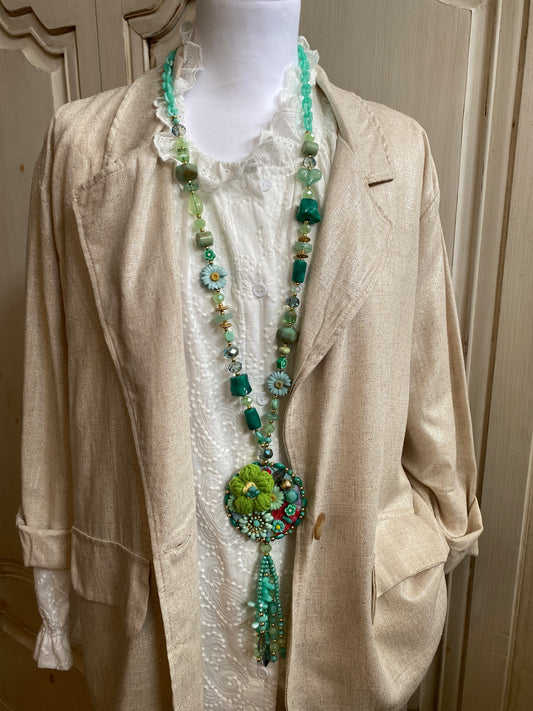 Collier Romance vert