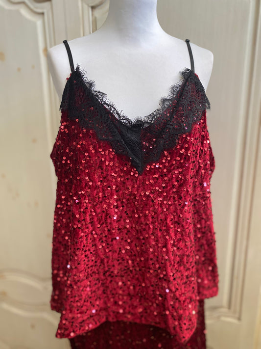Tenue 2 pieces rouge 40 au 46